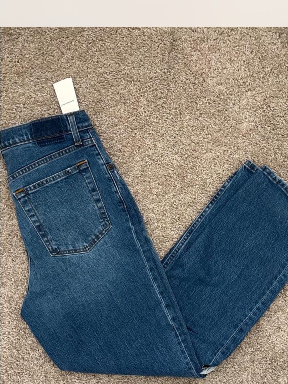Abercrombie & Fitch Women's Straight-Leg Dark Blue Jeans Short length